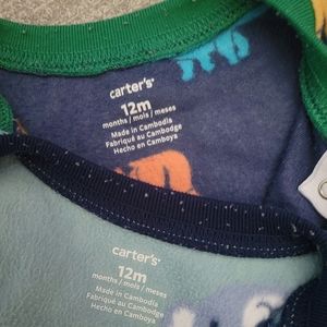 Long sleeve footed fleece PJ's (both for $8)